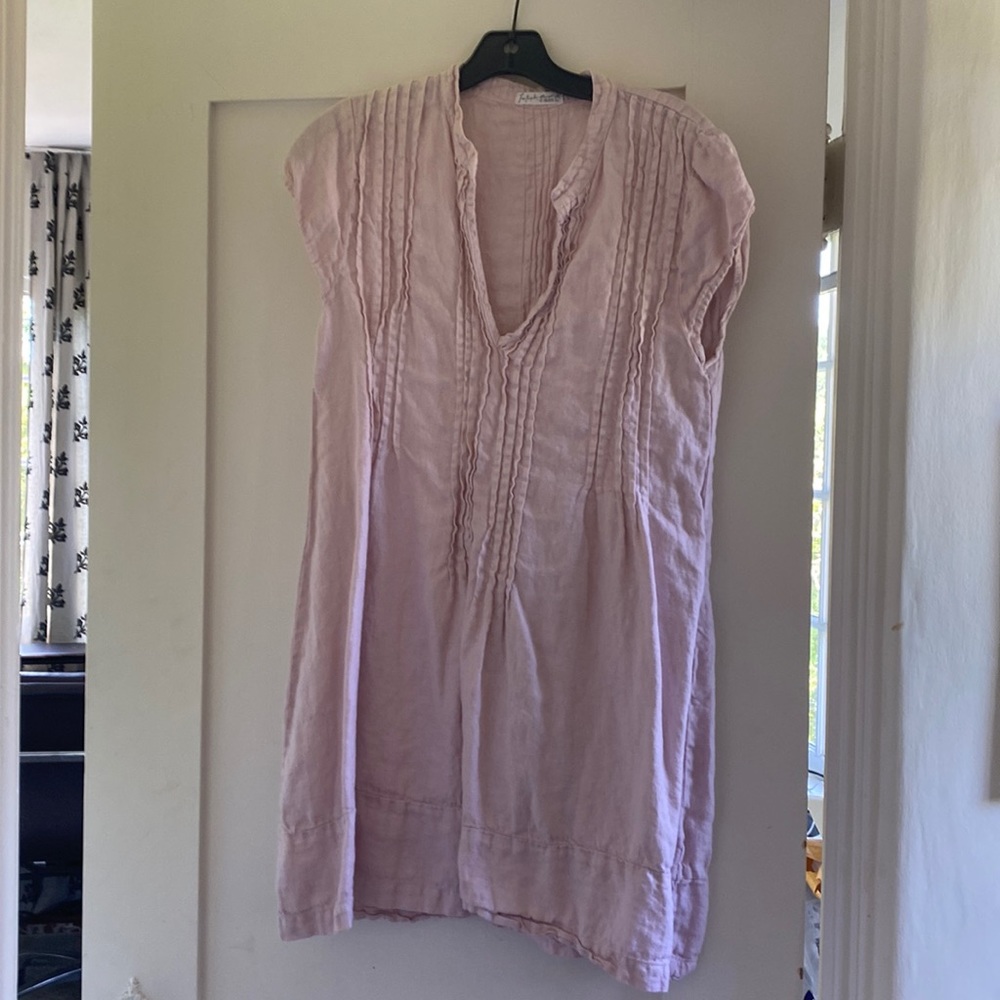 Free People x CP Shades Regina Cap Sleeve Linen Dress Size S
